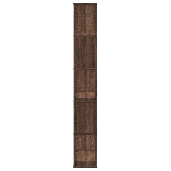 vidaXL Kirjahylly 5 tasoa ruskea tammi 80,5x23,5x162,5 cm tekninen puu