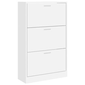 vidaXL Kenk&auml;kaappi valkoinen 63x24x103 cm tekninen puu