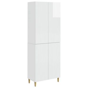vidaXL Kaappisarja 2 pcs Korkeakiiltoinen valkoinen 66 x 34,5 x 90 cm