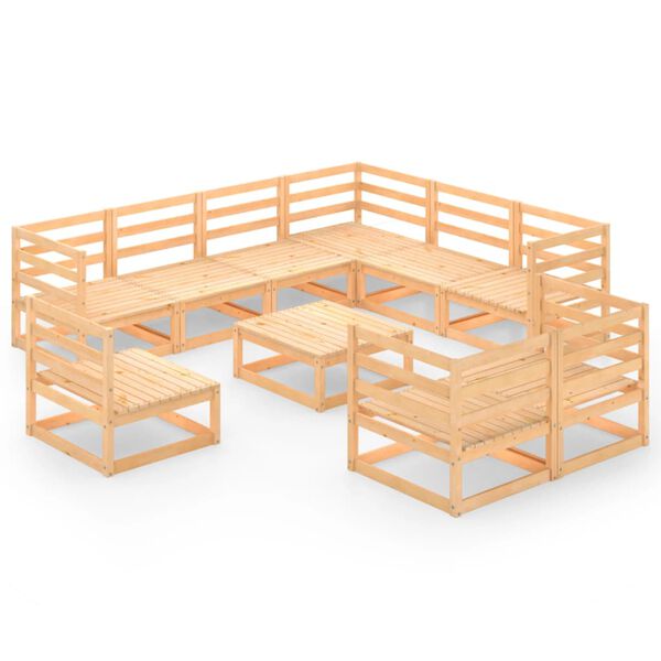 vidaXL 10-osainen Puutarhasohvasarja täysi mänty