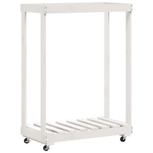 vidaXL Klapiteline py&ouml;rill&auml; valkoinen 76,5x40x108 cm t&auml;ysi m&auml;nty