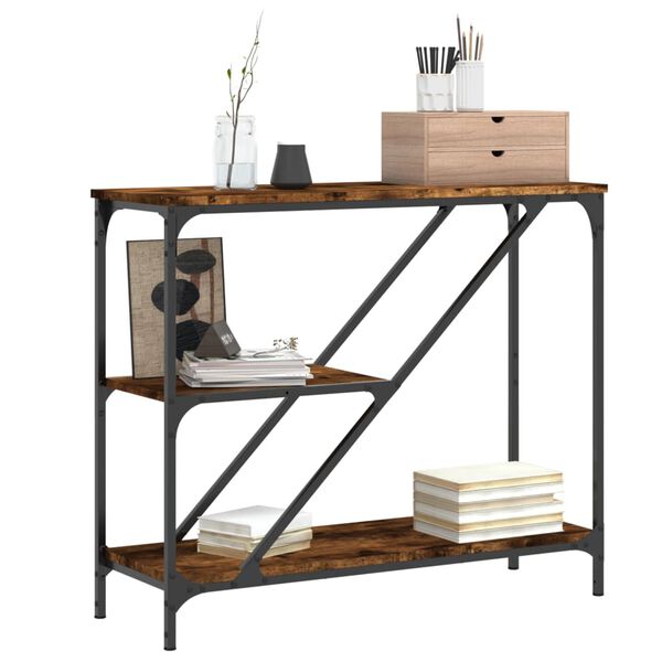 vidaXL Konsolip&ouml;yt&auml; savutammi 88,5x30x75 cm tekninen puu