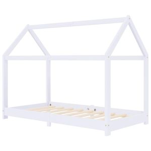 vidaXL Lasten s&auml;ngynrunko valkoinen t&auml;ysi m&auml;nty 70x140 cm