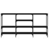 vidaXL Konsolipöytä musta 160x29x80 cm tekninen puu