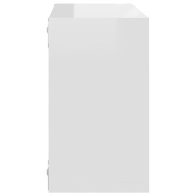 vidaXL Kuutioseinähyllyt 4 kpl korkeakiilto valkoinen 26x15x26 cm