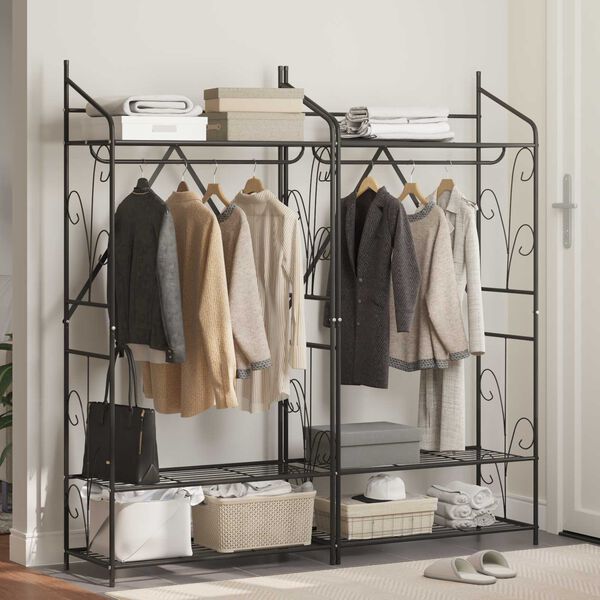 vidaXL Avoin vaatekaappi Yksiv&auml;rinen 2 pcs 78 x 36 x 158 cm