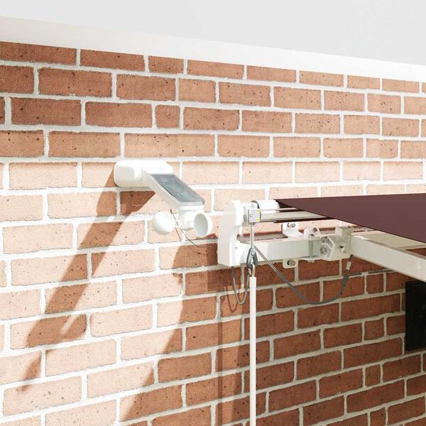 vidaXL Automaattimarkiisi LED ruskea 450x300 cm