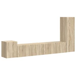 vidaXL TV-tasosetti 3 pcs Sonoman tammi Tekninen puu