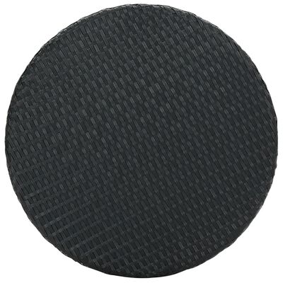 vidaXL 3-osainen Puutarhan baarisarja tyynyillä polyrottinki musta