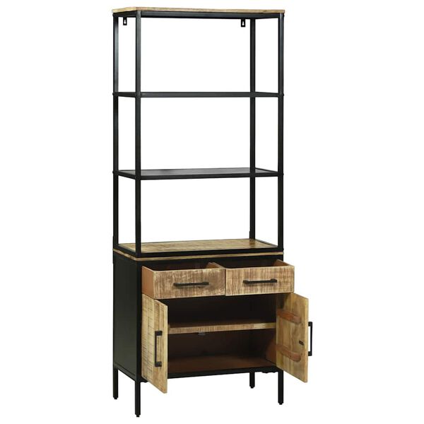 vidaXL Korkea kaappi Ruskea 70 x 35 x 180 cm Kiinte&auml; mango puu