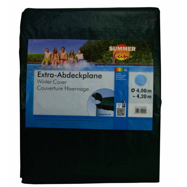 Summer Fun Uima-altaan talvisuoja pyöreä 400-420 cm PVC vihreä