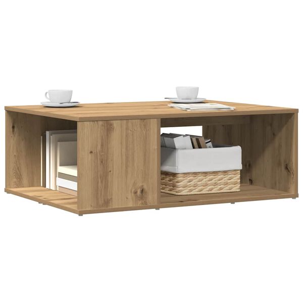 vidaXL Sohvapöytä artesaani tammi 90x67x33 cm tekninen puu