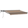 vidaXL Manuaalinen markiisin runko LED-valoilla Taupe 5 x 3 m
