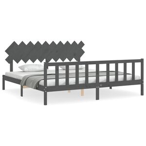 vidaXL S&auml;ngynrunko p&auml;&auml;dyll&auml; harmaa 200x200 cm t&auml;ysi puu
