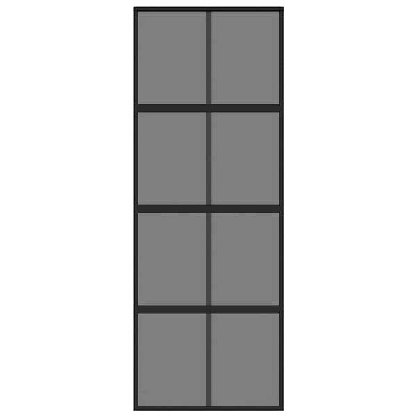 vidaXL Liukuovi musta 76x205 cm karkaistu lasi ja alumiini