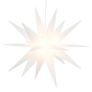 vidaXL Joulun LED-t&auml;htivalo taitettava valkoinen 57 cm