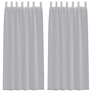 vidaXL Verhosatiini 2 kpl Tumma harmaa 225 x 140 cm Polyesteri