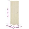 vidaXL Muovikaappi 40x43x164 cm puutyyli angora valkoinen
