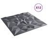 vidaXL Sein&auml;paneelit 12 pcs Ametistiharmaa 50 x 50 cm XPS Vaahdon