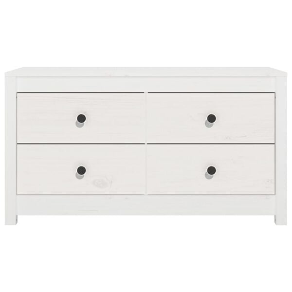 vidaXL Senkki valkoinen 100x40x54 cm täysi mänty