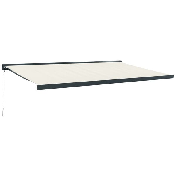 vidaXL Sis&auml;&auml;nkelattava markiisi kerma 5x3 m kangas/alumiini