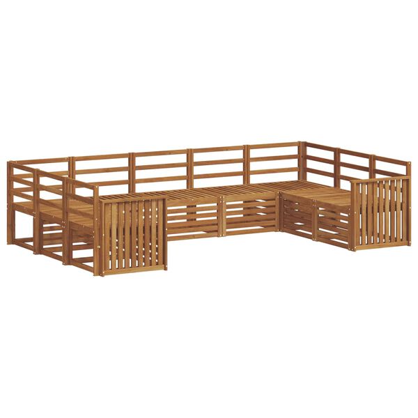 vidaXL Sohvasarjat 9 pcs Luonnollinen Tihe&auml; akasiapuu