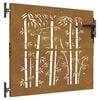 vidaXL Puutarhaportti 85x75 cm Corten-ter&auml;s Bambukuvio