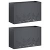 vidaXL Puutarha ruukku 2 kpl Antrasiitti 80 x 20 x 49 cm