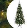 vidaXL Tekojoulukuusi 300 LED-valoilla Vihre&auml; 210 cm PE ja PVC