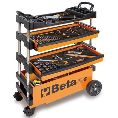 Beta Tools Kokoontaitettava Työkalukärry "C27S-O" Oranssi Teräs