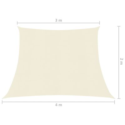 vidaXL Aurinkopurje 160 g/m² kerma 3/4x2 m HDPE