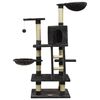 vidaXL Kissan kiipeilypuu sisal- raapimispylväillä tummanharmaa 122 cm