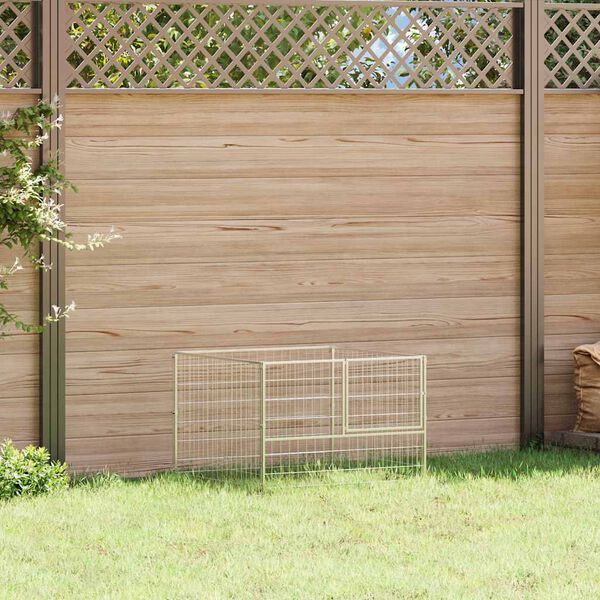 vidaXL Koiranh&auml;kki hopea 100x100x70 cm ter&auml;s