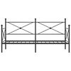 vidaXL Päiväsänky ilman patjaa Musta 75x190 cm Teräs