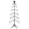 vidaXL Metallinen koristejoulukuusi musta 180 cm