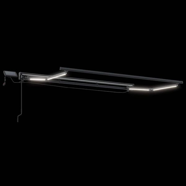 vidaXL Manuaalinen markiisin runko LED-valoilla Antrasiitti 3 x 2,5 m