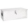 vidaXL S&auml;ilytyslaatikko hopea 80x39x30 cm alumiini