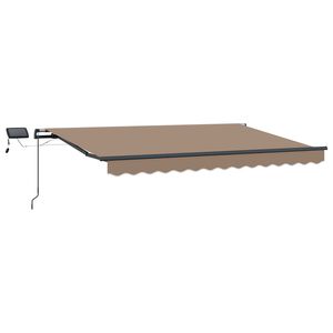 vidaXL Vedett&auml;v&auml; markiisi Taupe 500 &times; 300 cm Kangas ja alumiini
