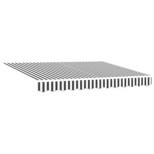 vidaXL Markiisin vaihtokangas Antrasiitti ja Valkoinen 235 x 195 cm