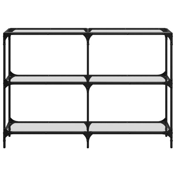 vidaXL Konsolip&ouml;yt&auml; l&auml;pin&auml;kyv&auml; lasinen p&ouml;yt&auml;levy 118,5x30x81 cm ter&auml;s