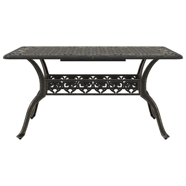 vidaXL 5-osainen Ulkoruokailuryhm&auml; pronssi valualumiini