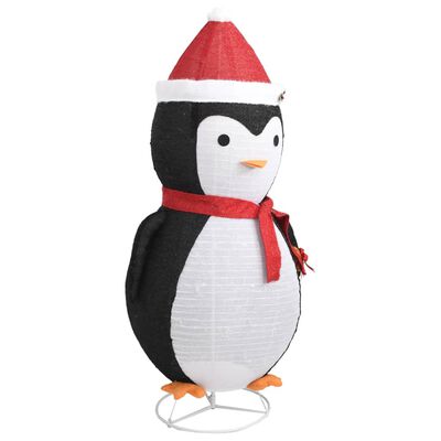 vidaXL Pingviini joulukoriste LED-valoilla ylellinen kangas 180 cm