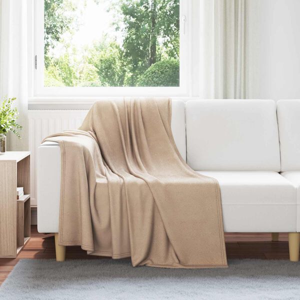 vidaXL Heittoviltti Camel 170 x 130 cm Fleese