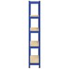 vidaXL 5-tasoinen Varastohylly sininen ter&auml;s ja tekninen puu