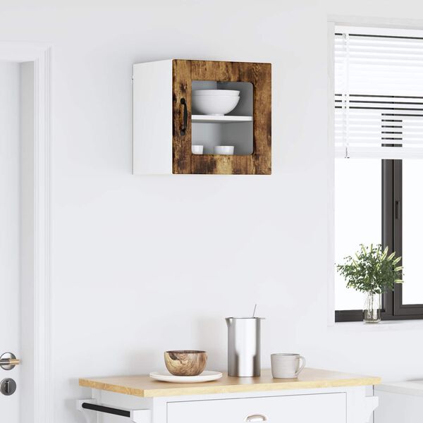 vidaXL Keitti&ouml;kaappi hyllyll&auml; Savup&auml;hkin&auml; 40 x 31 x 40 cm Tekninen puu