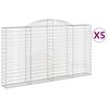 vidaXL Kaarevat kivikorit 5 kpl 300x30x160/180 cm galvanoitu rauta