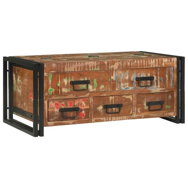 vidaXL Sohvapöytä Monivärinen Kierrätetty massiivinen puu