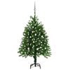 vidaXL Tekojoulukuusi palloilla esivalaistu 120 cm vihre&auml;