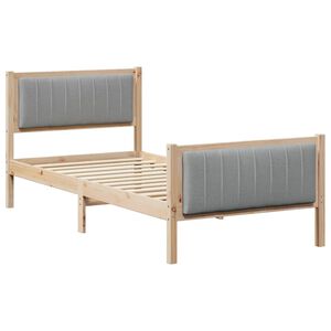 vidaXL S&auml;ngyn Runko Ruskea ja vaaleanharmaa 90 x 200 cm T&auml;ysi m&auml;nty