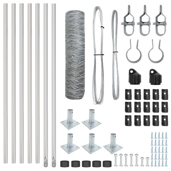 vidaXL Aitalatu Hopea 10 x 0,5 m (36 mm verkko) Ter&auml;s